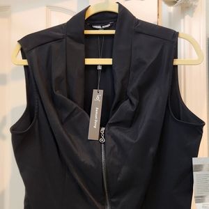 Samuel Dong black zip up dress